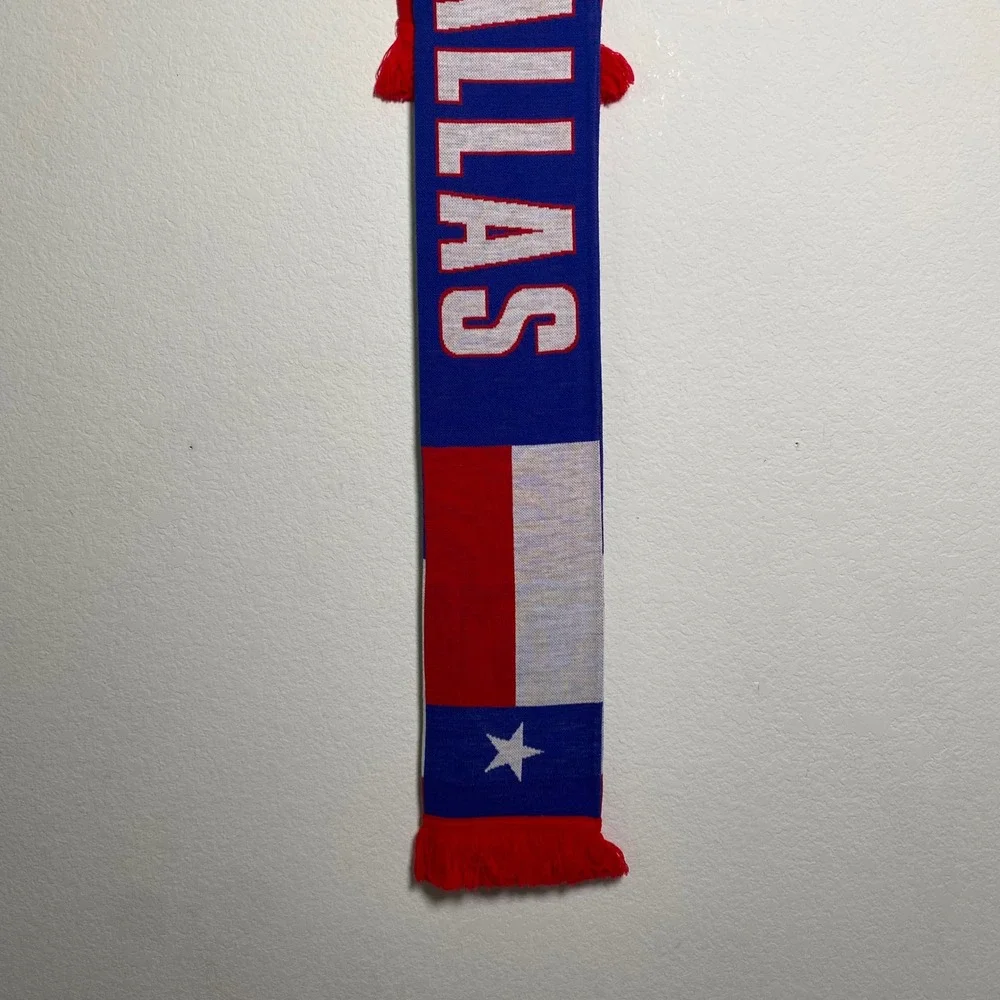 FC Dallas Scarf Made in‎ Texas Ruffneck MLS Soccer Fan Knit Pride USA Flag